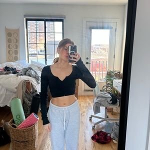 TNA aritzia long sleeve crop